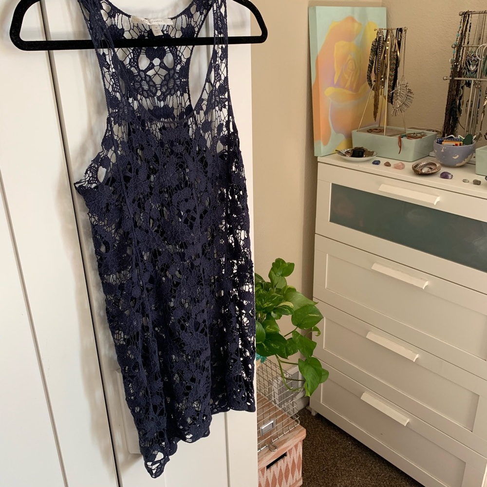 LAUREN CONRAD 🦋blue lace cover up /festival dress